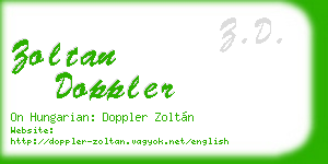 zoltan doppler business card